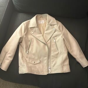 Zara Faux Leather Moto Jacket Girls